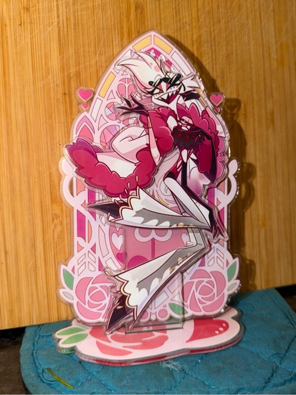 Hazbin Hotel Helluva Boss Angel Dust Valentine anime acrylic figure standee